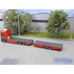 Elbe-Modell Bausatz Lowliner Pritschen Aufbau für Tandem-Hängerzug EM120