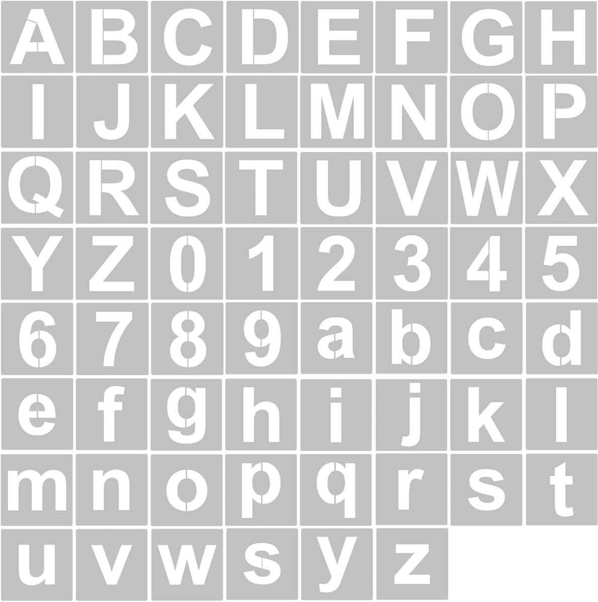 Letter Cijfer Sjablonen Alfabet Stencils voor Creatief Schilderen, Herbruikbaar en Wasbaar PET, 3 4 5 Inch