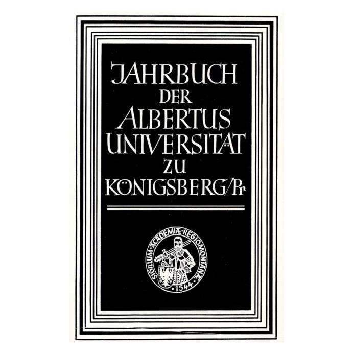 Duncker & Humblot Jahrbuch der Albertus-Universität zu Königsberg/Pr. (Deutsch, Softcover) (55343487)