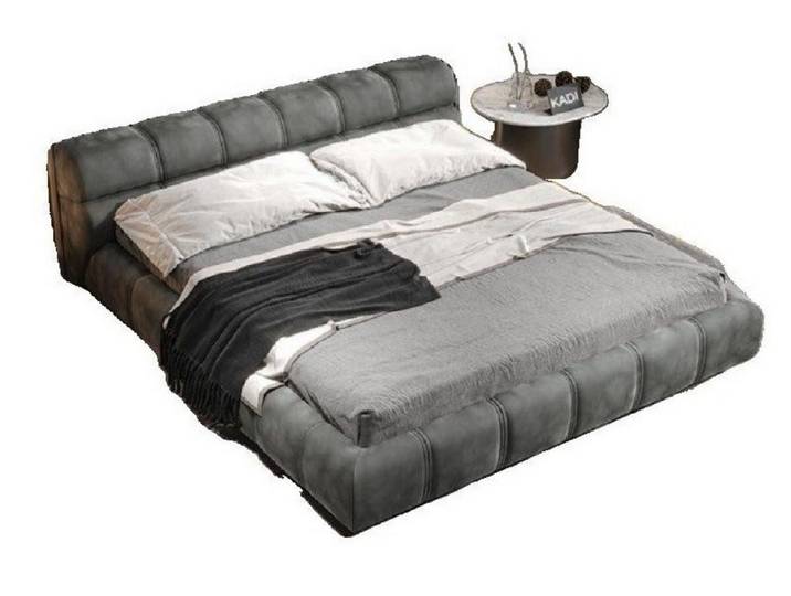 JVmoebel Bett Graues Designer Doppelbett im modernen Stil (1-tlg., Bett), Made in Europa