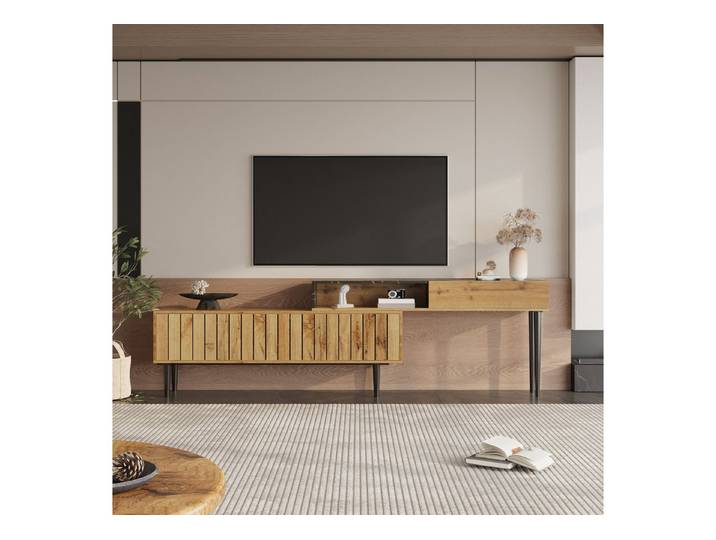 Fine Life Pro TV-Schrank Lowboard / TV‑Schrank / TV‑Lowboard mit Marmor- und Holzmaserungsdesign