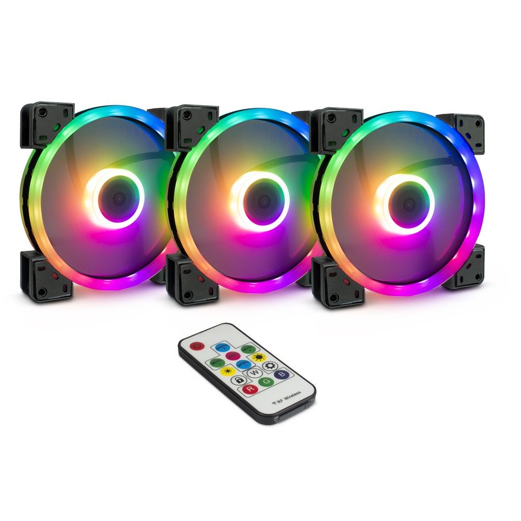 Inter-Tech Argus RGB-Fan Set RS14 mit Fernbedienung, 3x 140mm Lüfter 88885536