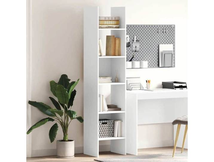 SALE 2025 Bibliothèque Moderne - Colonne Étagère Blanc 40x35x180 cm - bois d'ingénierie 24 68 Kg 5881