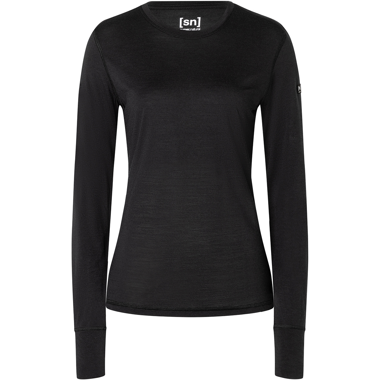 super.natural Damen Merino Langarm Shirt TUNDRA 175 jet black - S