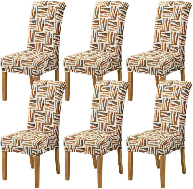 17 Stories Box Cushion Dining Chair Slipcover Grey 60cm H X 48cm W