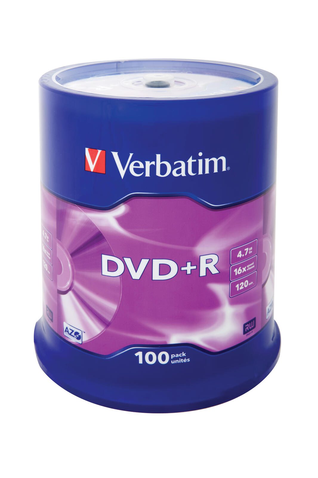 Verbatim DVD+R 4,7 GB 100er Spindel 43551