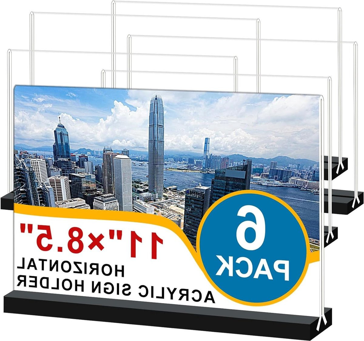 Acryl Bordhouder Dubbelzijdig Transparant - Fotolijst Display voor Menu's - 28 x 21,6 cm