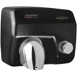 Händetrockner All Care Saniflow Stahl schwarz 2250 W mit Druckknopf, Trocknungszeit 29 Sekunden