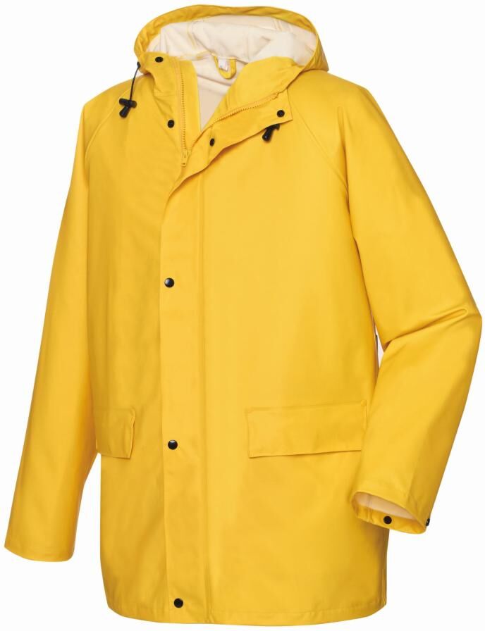BIG Arbeitsschutz teXXor Wetterschutz-Regenjacke LIST gelb 100% Polyester mit PU-Beschichtung, doppelt versiegelte Nähte, Größe: L