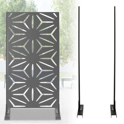 Outdoor Privacy Screen Stand, Metal Decorative Patio Fence For Yard Protection Outdoor Privacy Screen Stand, Metal Decorative Patio Fence For Yard Protection