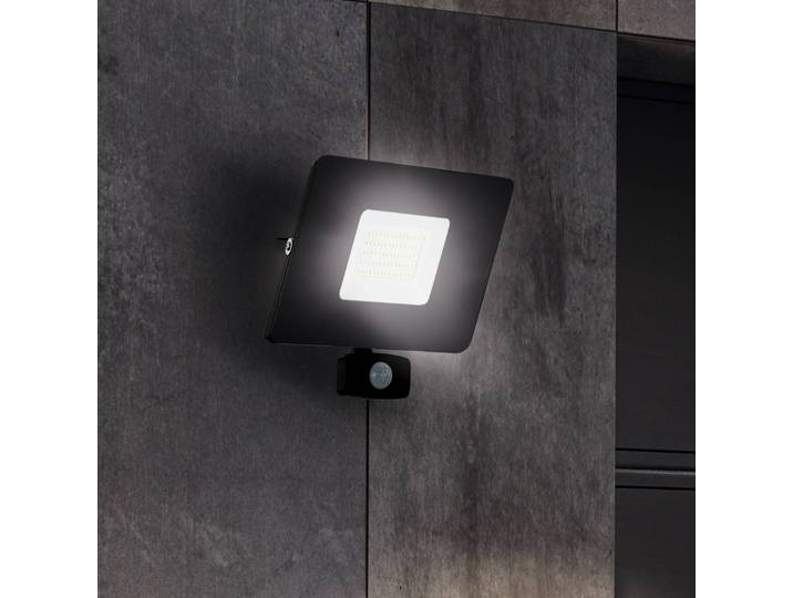 EGLO LED Aussen-Wandstrahler Faedo 3, schwarz, Aluminium, Modern, LED Außenleuchte