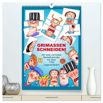GRIMASSEN SCHNEIDEN! (hochwertiger Premium Wandkalender 2027 DIN A2 hoch), Kunstdruck in Hochglanz