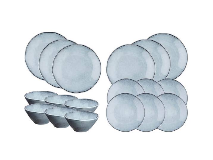 Björn Cloud Essentials Service Geschirr Set 18 tlg. Blau