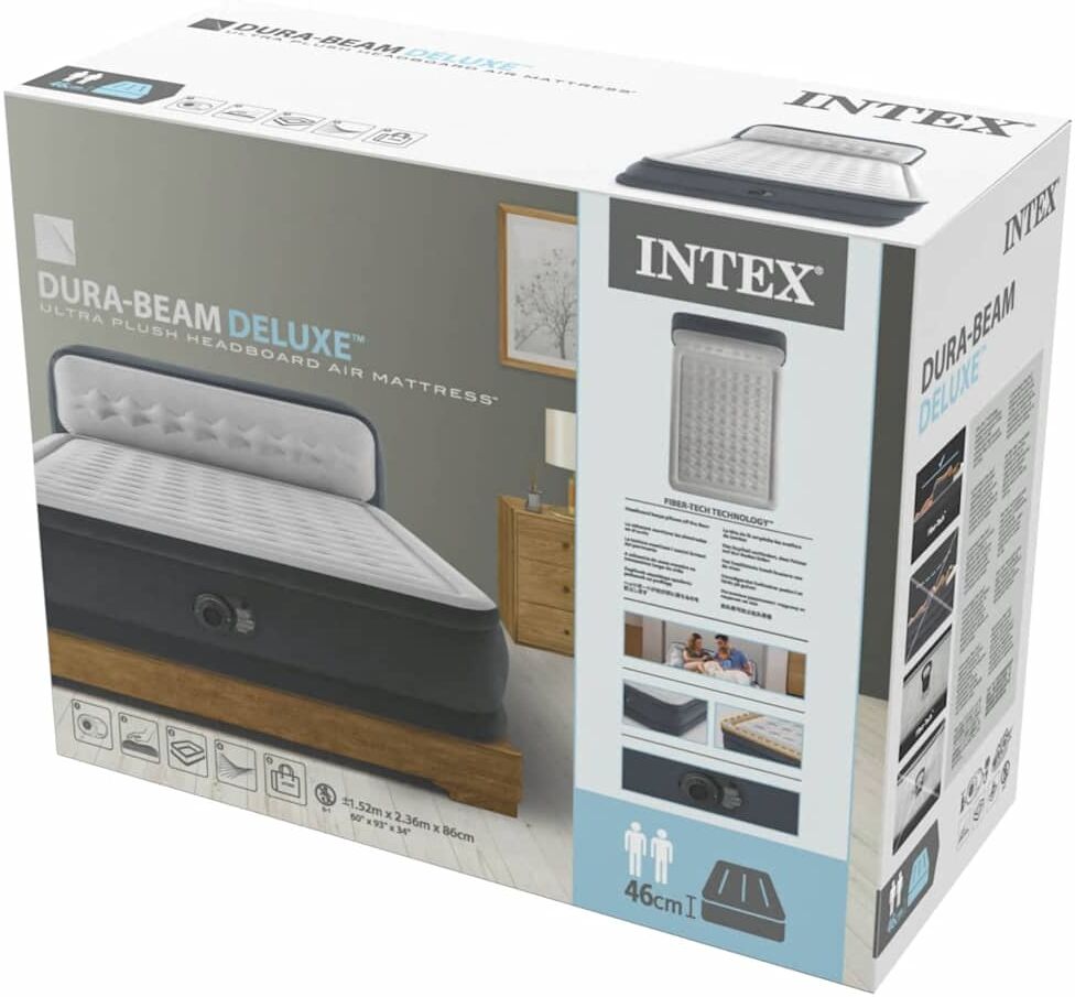 INTEX Lit gonflable Dura-Beam Deluxe Ultra Plush Headboard Queen 86 cm