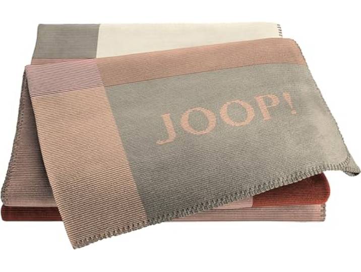 Joop! Wohndecke Mosaic Baumwollmischung Rouge Größe 150x200 cm
