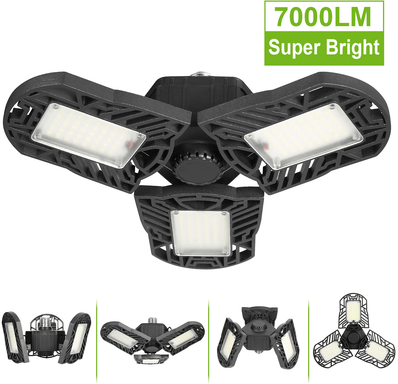 USA Free Shipping Shop LED Garage Lights, Deformable LED Garage Ceiling Light With Adjustable Panels, Ultra Bright LED Shop Light For Workshop. LED Garage Lights, Deformable LED Garage Ceiling Light With Adjustable Panels, Ultra Bright LED Shop Light For 