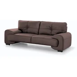 3-SITZER SOFA Omega aus Kunstleder, Dunkelbraun