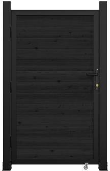 VEIKOUS 6×3FT Aluminum Frame Garden Fence Gate, Privacy Gate with Cedar Panels