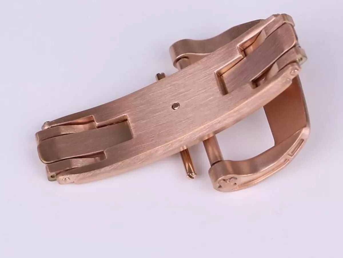 INF Edelstahl-Faltschließe 20mm Uhrenarmband - Verschiedene Farben Roségold