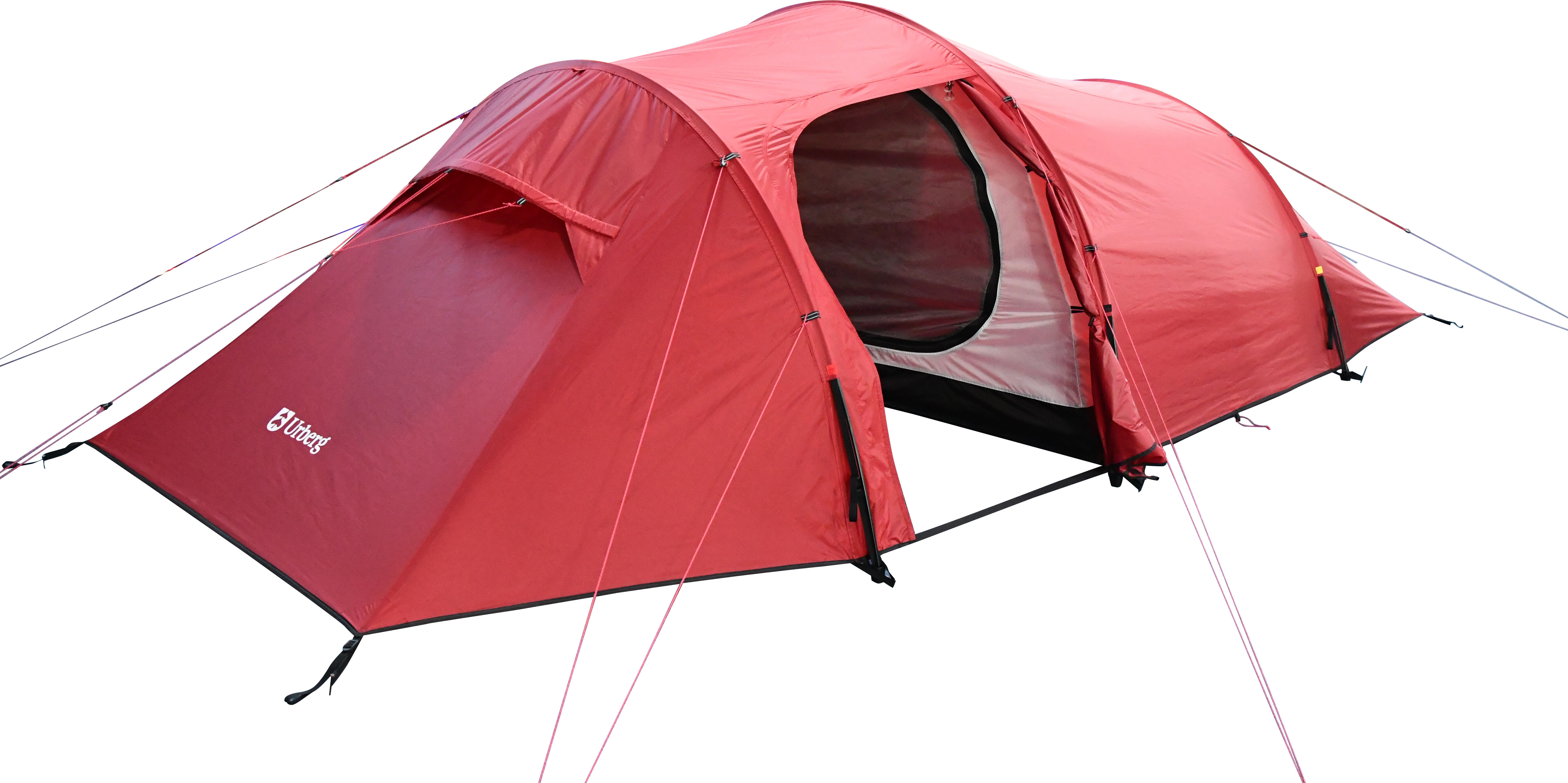 Urberg 3-Person Trekking Tunnel Tent 2,0 Rio Red One Size