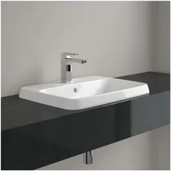 Villeroy und Boch Architectura Einbauwaschbecken 5A676001 60x45cm, mit Hahnloch, mit Überlauf, weiß