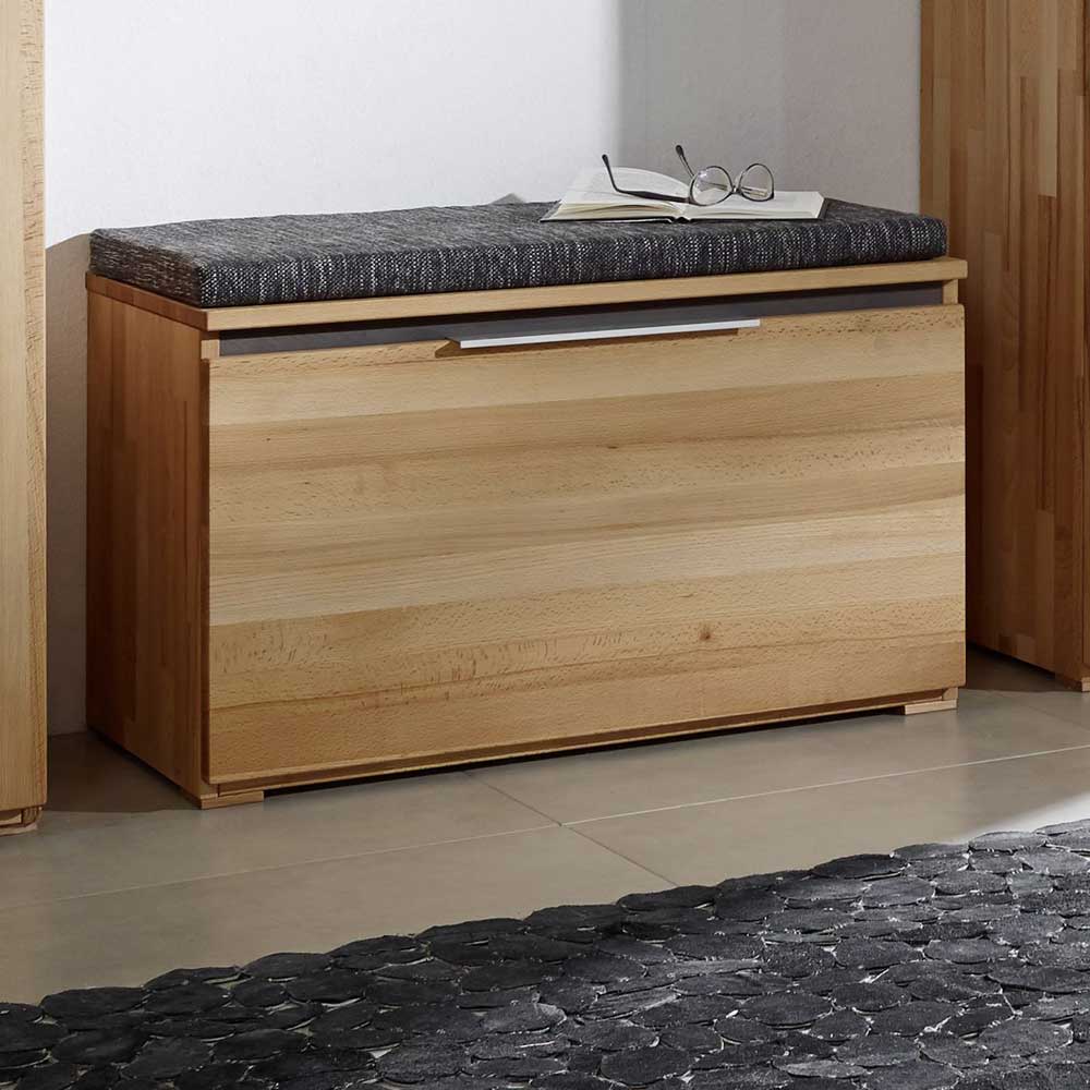 Pharao24.de Truhenbank aus Kernbuche Massivholz 80 cm breit