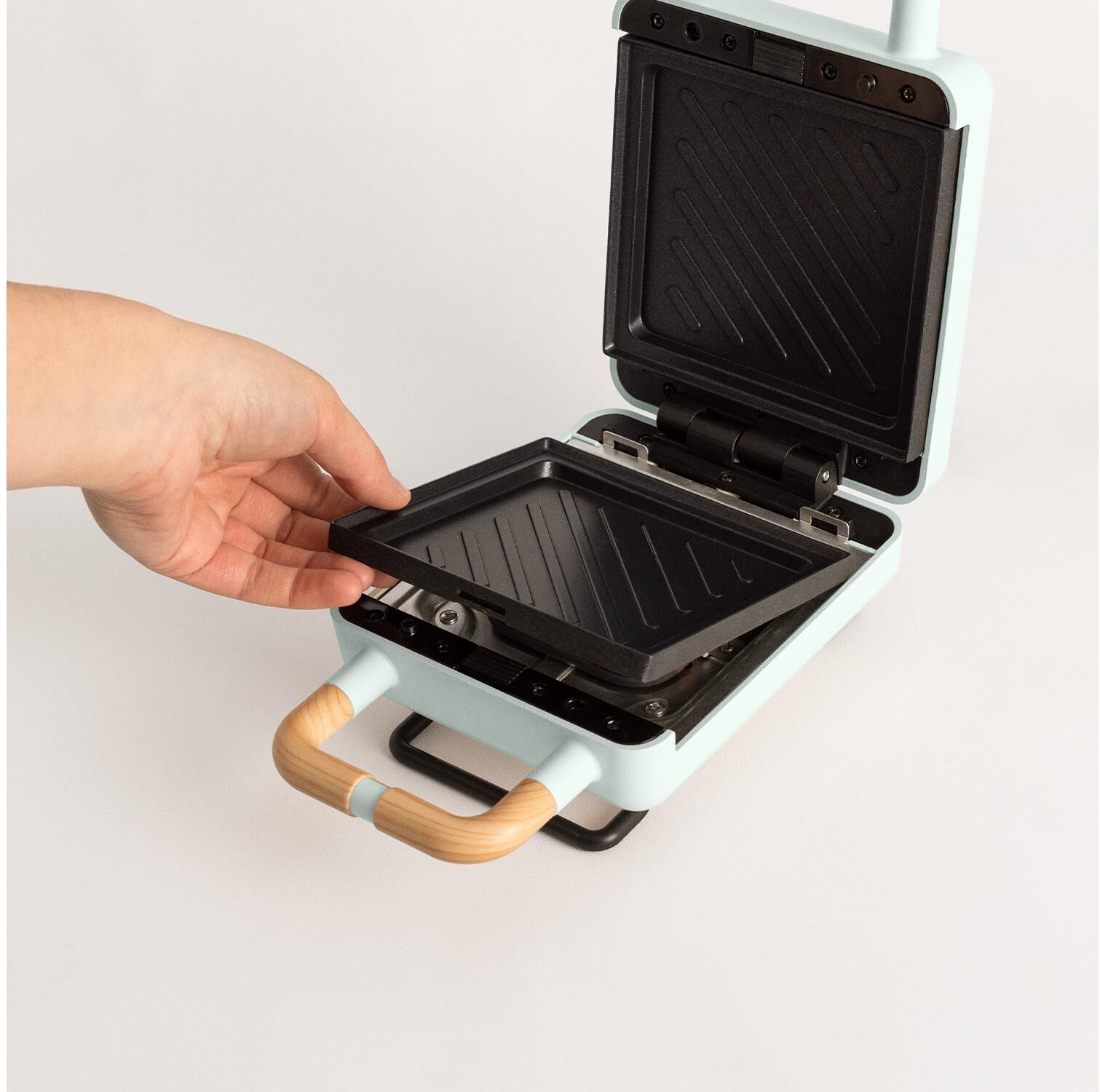 Waffeleisen "Create Stone 2 in 1 Compact", blau, Waffeleisen, Waffeleisen blau Einheitsgröße