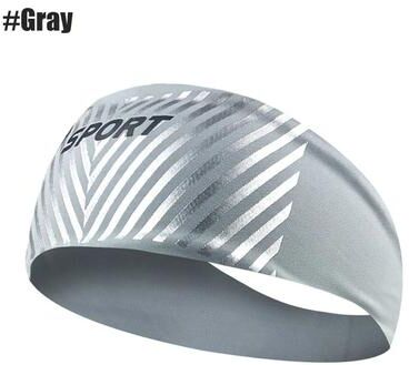 Uplift Essentials Unisex Lightweight Elastic Sports Sweatband gray