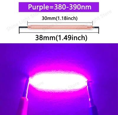 Inspired Living 3V 38mm COB LED Filament Replacement Strips For Edison Bulbs And DIY Decor Lighting purple dc2.8 3.0v 200pcs