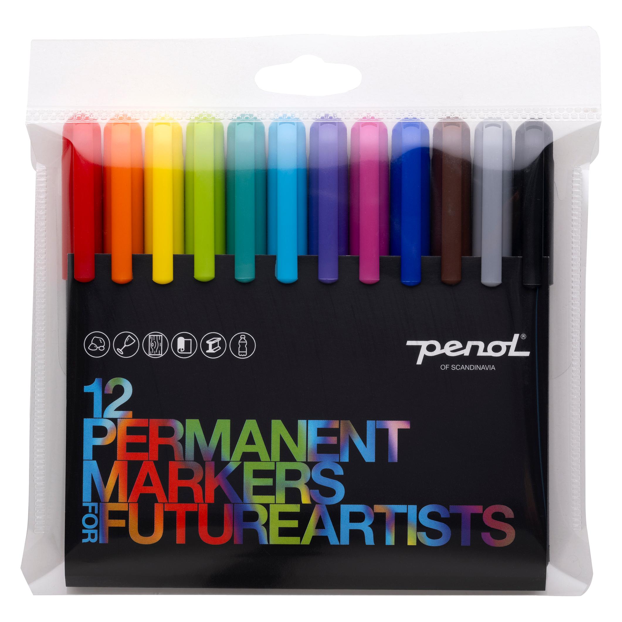 Penol Future Artist Markers - med 12 ass. farver (5701113150112)