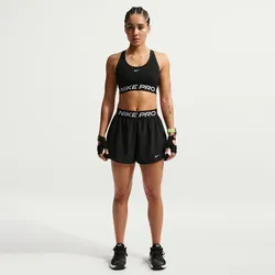 NIKE Pro 2in1 Shorts Damen 010 - black/white XL