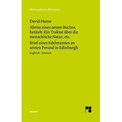 Abriss eines neuen Buches, betitelt: Ein Traktat über die menschliche Natur, etc. / Brief eines Edelmannes an seinen Freund in Edinburgh, Taschenbuch