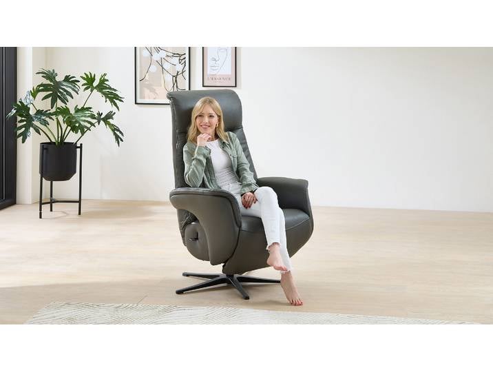 Relaxsessel mit 3-motorischer Relaxfunktion in Lederlook
