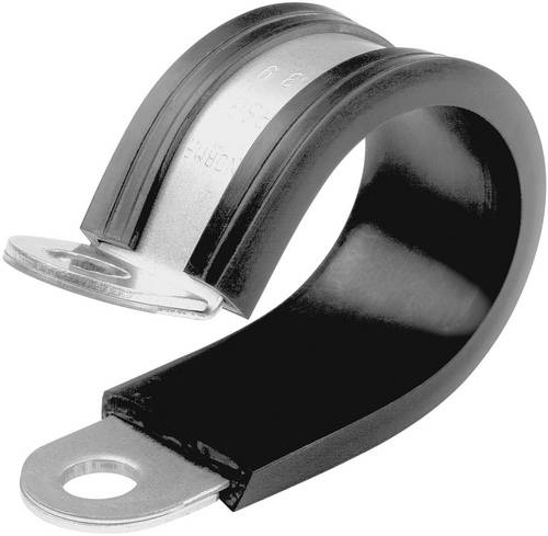Norma NORMAFIX Rohrhalterungsschelle schraubbar 9418912011 Bündel-Ø-Bereich 11mm (max) mit Chloropren-Schutzprofil Silber, Schwarz