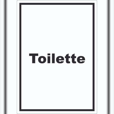 HB-Druck Toilette Aufkleber mit Text Klo WC hochkant A0 (841x1189mm)