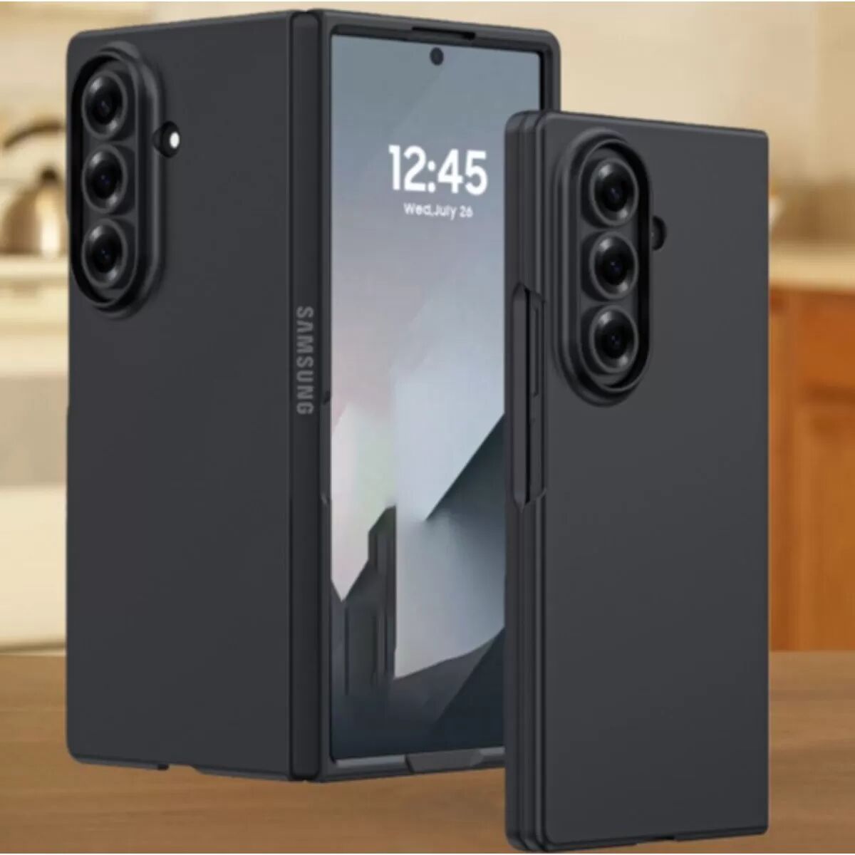 INF Schwarze PC-Handyhülle kompatibel mit Samsung Galaxy Z Fold6 - Voller Schutz & Glatte Oberfläche