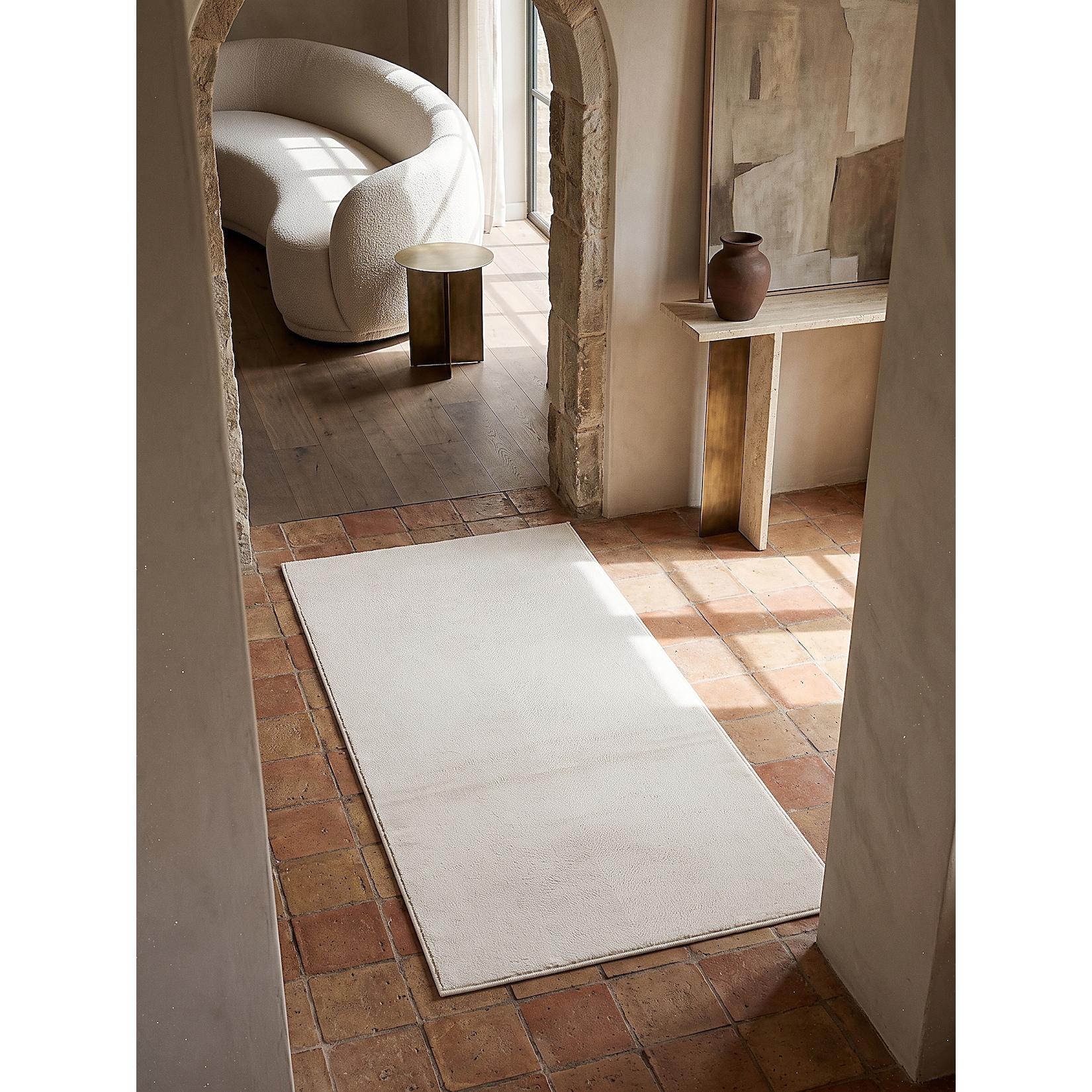 Läufer Hochflor Creme 60x110 cm - ALDAN Kadima Design
