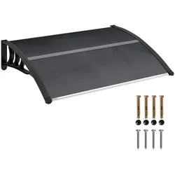 Outsunny Vordach für Haustür 100 x 75 cm Überdachung aus Aluminium Polycarbonat