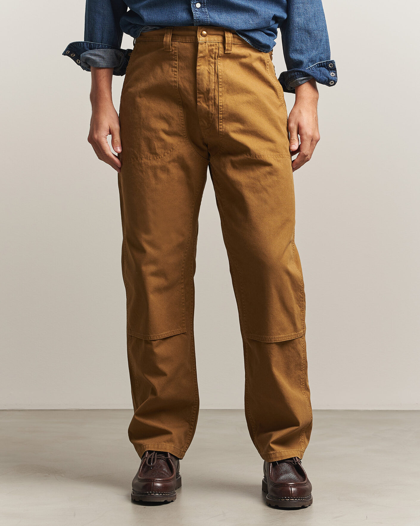 orSlow Double Knee Work Trousers Brown men 4/L Brun
