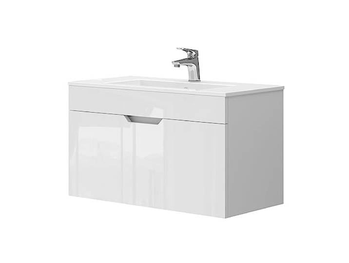 Vicco Waschbeckenunterschrank Stefanie, Weiß 80 cm
