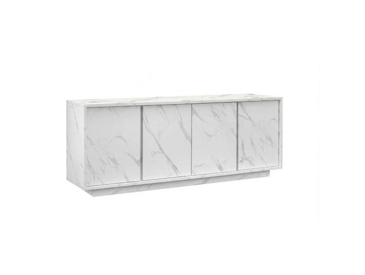 Mid.you Sideboard, Weiß, 2 Fächer, 180x79x43 cm, stehend, hängend, Wohnzimmer, Kommoden & Sideboards, Sideboards