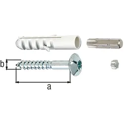 Schraubenset verz. Ø7x50 mm (4 Stück)