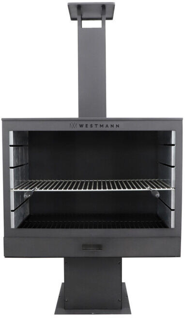 Westmann Poêle de terrasse cheminée de jardin 50 × 90 × 160 cm avec grille de cuisson ; 50NRTH GmbH (WMLG868-B)