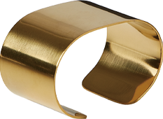 Aida Raw Servietring 4-Pak - Guld