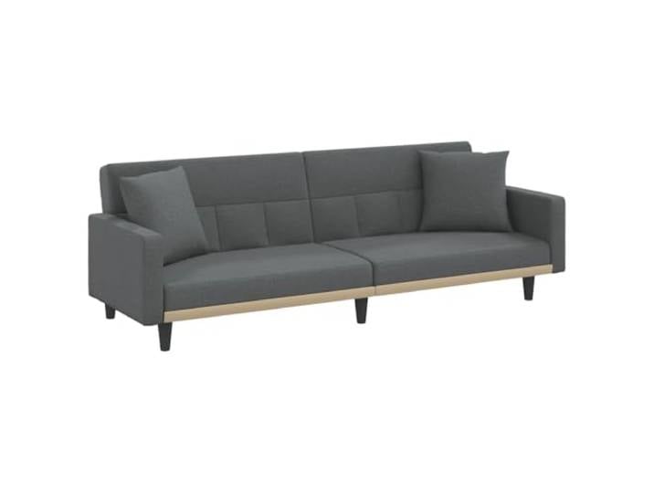 Makastle SchlafSofa Couch mit Kissen Dunkelgrau Stoff