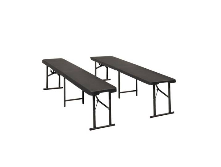 Klappbank 2er Set, schwarz
