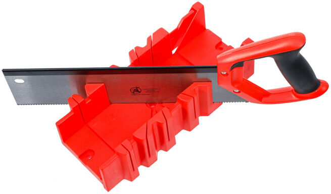 BGS Boîte à onglets matière plastique 300 x 130 x 80 mm avec scie à dos ; BGS Do it yourself (50845)