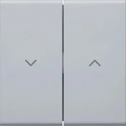 Hager GW2ABLAN Wippe 2-fach für Jalousieschalter, für Rahmenblende 55, hfr, lack alu