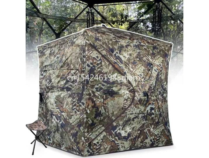 Tente de camouflage automatique 2026 pour 2-3 personnes, portable, pour la chasse et l'observation des oiseaux, vue dégagée et intimité garanties
