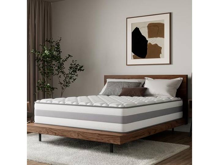 HOMAVO Matratze 180x200 cm 25cm Höhe 7-Zonen Taschenfederkernmatratze Orthopädische Federkernmatratze mit Memory-Schaum Schicht, Härtegrad H3 H4, Öko-Tex & CertiPUR-US Zertifiziert